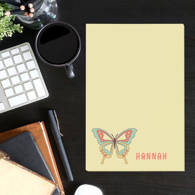 Enkel Minimal Söt Trendig Fjäril Post-it Block (Skapare uppladdad)