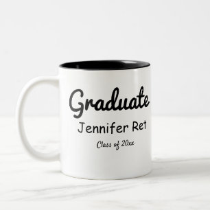 enkel minimal svart kalligrafi studenten kaffe Två-Tonad mugg