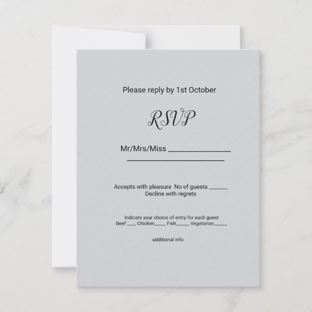 enkel minimal svart, lägg till din namntext redige OSA kort (Framsida)