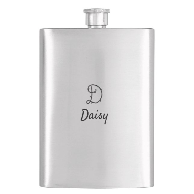 Enkel minimal svart monogram bokstav D lägg till n Fickplunta (Framsidan)
