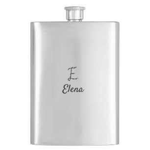 Enkel minimal svart monogram bokstav E lägg till n Fickplunta