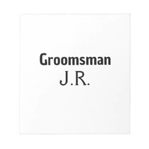 ENKEL MINIMAL tillägg ditt namn anpassad groomsman Anteckningsblock