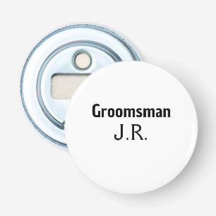 ENKEL MINIMAL tillägg ditt namn anpassad groomsman Flasköppnare