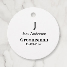 ENKEL MINIMAL tillägg ditt namn anpassad groomsman Gåvor Etiketter