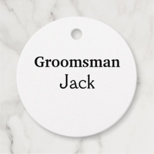 ENKEL MINIMAL tillägg ditt namn anpassad groomsman Gåvor Etiketter