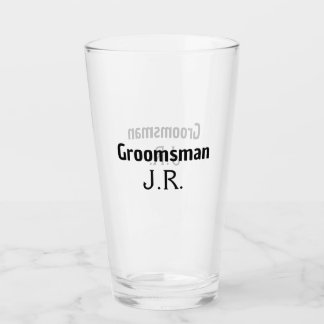 ENKEL MINIMAL tillägg ditt namn anpassad groomsman Glaskopp