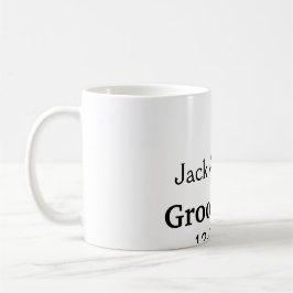 ENKEL MINIMAL tillägg ditt namn anpassad groomsman Kaffemugg