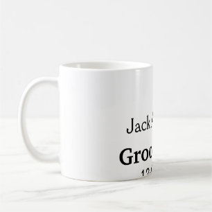ENKEL MINIMAL tillägg ditt namn anpassad groomsman Kaffemugg