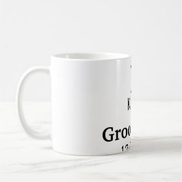 ENKEL MINIMAL tillägg ditt namn anpassad groomsman Kaffemugg