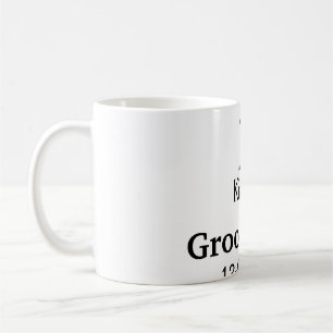 ENKEL MINIMAL tillägg ditt namn anpassad groomsman Kaffemugg