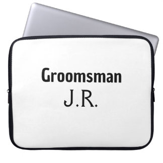 ENKEL MINIMAL tillägg ditt namn anpassad groomsman Laptop Fodral