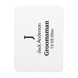 ENKEL MINIMAL tillägg ditt namn anpassad groomsman Magnet