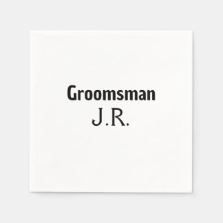 ENKEL MINIMAL tillägg ditt namn anpassad groomsman Pappersservett