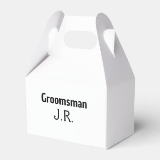 ENKEL MINIMAL tillägg ditt namn anpassad groomsman Presentaskar