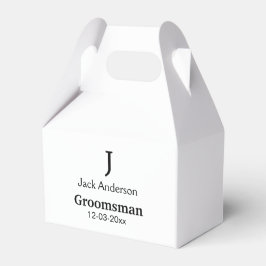 ENKEL MINIMAL tillägg ditt namn anpassad groomsman Presentaskar