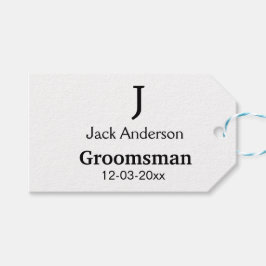 ENKEL MINIMAL tillägg ditt namn anpassad groomsman Presentetikett
