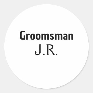 ENKEL MINIMAL tillägg ditt namn anpassad groomsman Runt Klistermärke