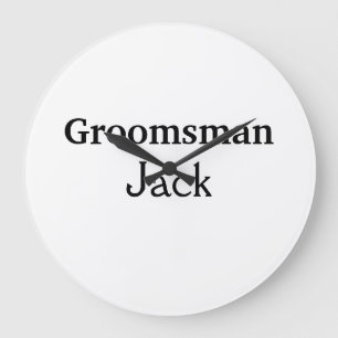 ENKEL MINIMAL tillägg ditt namn anpassad groomsman Stor Klocka