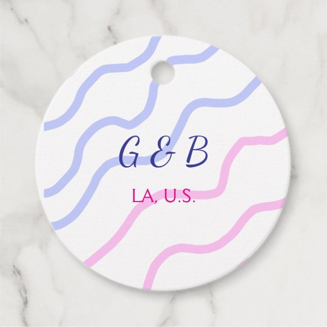 ENKEL MINIMAL tillägg ditt parnamn stad namn text Gåvor Etiketter (Framsida)