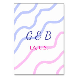 ENKEL MINIMAL tillägg ditt parnamn stadsnamn text Bordsnummer