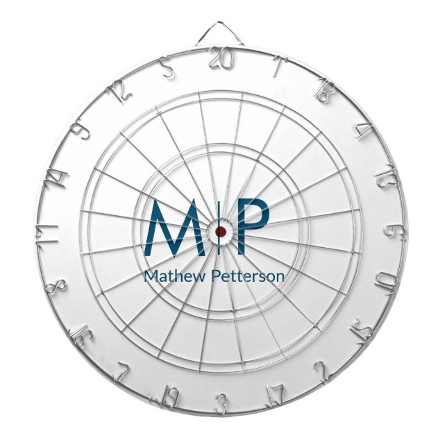 enkel minimal tillsats av monogram namn brev elega darttavla (Framsidan)