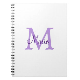 enkel minimal tillsats av namn monogram rosa rött  anteckningsbok