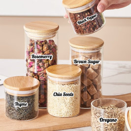 Enkel minimala etiketter för köks- och panträttsla