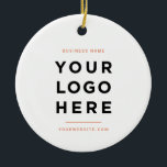 Enkel minimalist | Anpassningsbar Business Logotyp Julgransprydnad Keramik<br><div class="desc">Enkel minimalist | Anpassningsbar Logotyp jul-keramiska prydnadsföremål</div>