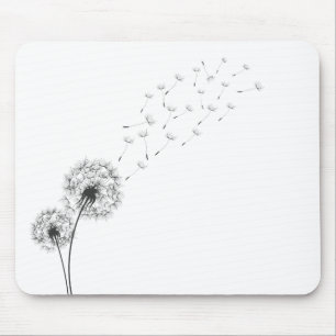 Enkel Minimalist blåsa maskros Mousepad Musmatta