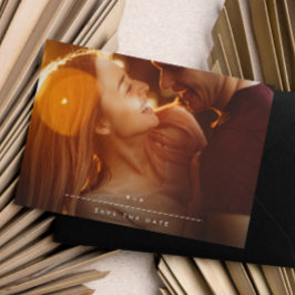 Enkel MINIMALIST Modern Monogram Spara Datumet