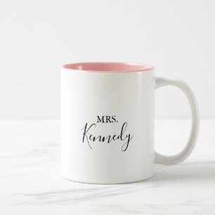 Enkel minimalist Newlyed Bride Två-Tonad Mugg