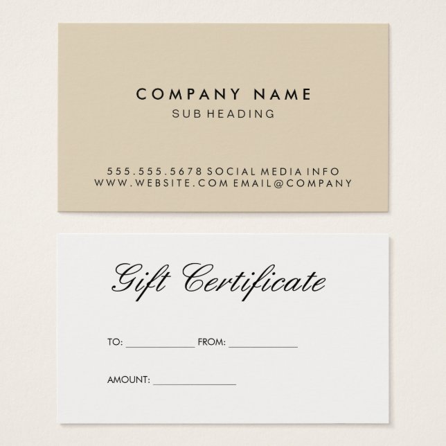 Enkel minimalist visitkort (Framsida & baksida)