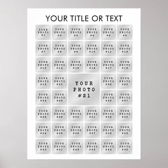 Enkel Minimalistisk 45 Bildcollage Personlig Poster (Framsidan)