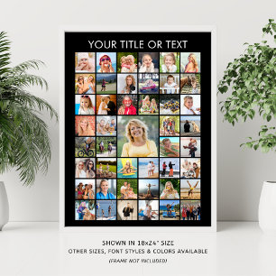 Enkel, minimalistisk 45-Personlig för fotokollage Poster