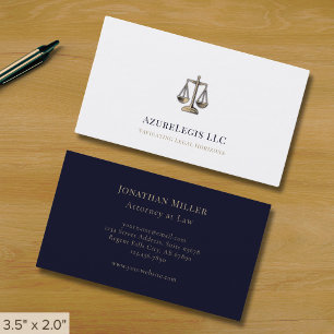 Enkel, minimalistisk advokatfirma visitkort