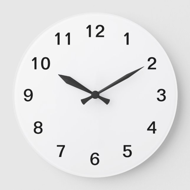 Enkel minimalistisk akrylväggklocka stor klocka (Framsida)