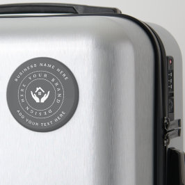Enkel minimalistisk anpassad logotyp & textreklam magnet