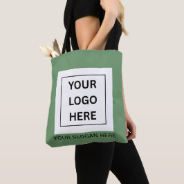 Enkel minimalistisk anpassad logotyp & textreklam tygkasse