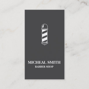 Enkel minimalistisk barberarsalong visitkort