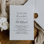 Enkel minimalistisk Bat mitzvah Inbjudningar<br><div class="desc">Denna enkla minimalistiska bat mitzvah inbjudan är perfekt för en modern bat mitzvah. Den enkla och elegant designen har skript av typen klassisk och finare i svartvitt.</div>