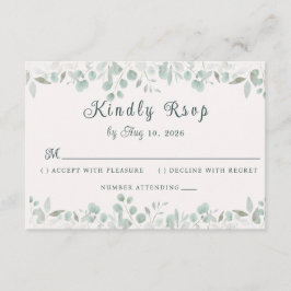 Enkel minimalistisk botanisk bröllopsdekor i sageg OSA kort