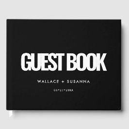 Enkel minimalistisk bröllop gästböcker