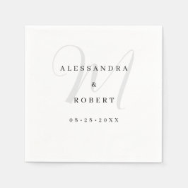 Enkel minimalistisk Bröllop Pappersservett