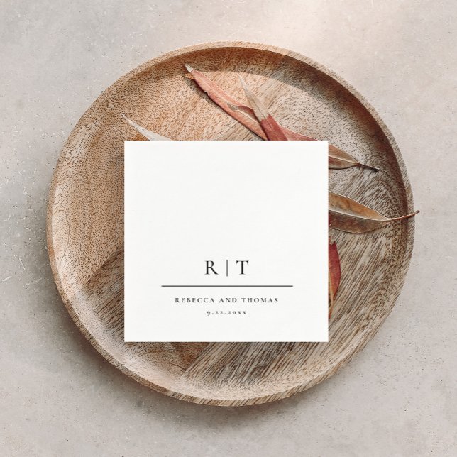 Enkel minimalistisk Bröllop Pappersservett (Skapare uppladdad)