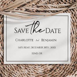 Enkel minimalistisk Bröllop-platta Spara datum Spara Datumet