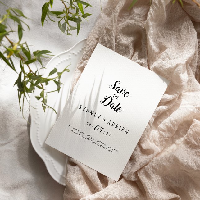 Enkel minimalistisk Bröllop spara datum Datumet (Skapare uppladdad)