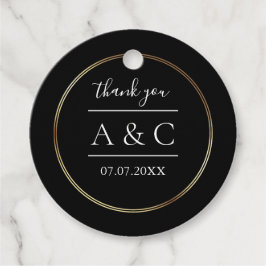 Enkel minimalistisk Bröllop Tack Gåvor Etiketter