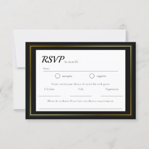 Enkel minimalistisk bröllops-RSVP OSA Kort