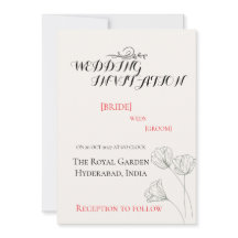 Enkel minimalistisk bröllopsinbjudan