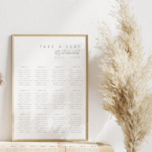 Enkel Minimalistisk Bröllopsställning Poster